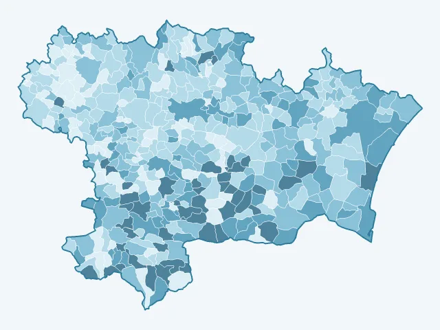 Carte du taux de chômage dans l'Aude (11)