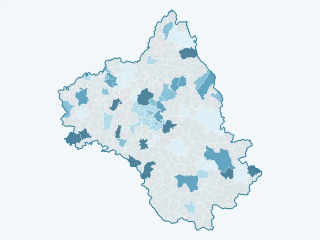Carte de l'évolution des prix immobiliers dans l'Aveyron (12)