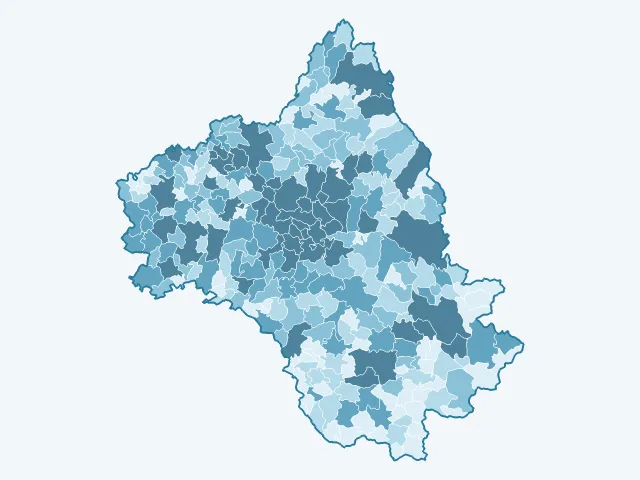 Carte du nombre d'habitants dans l'Aveyron (12)