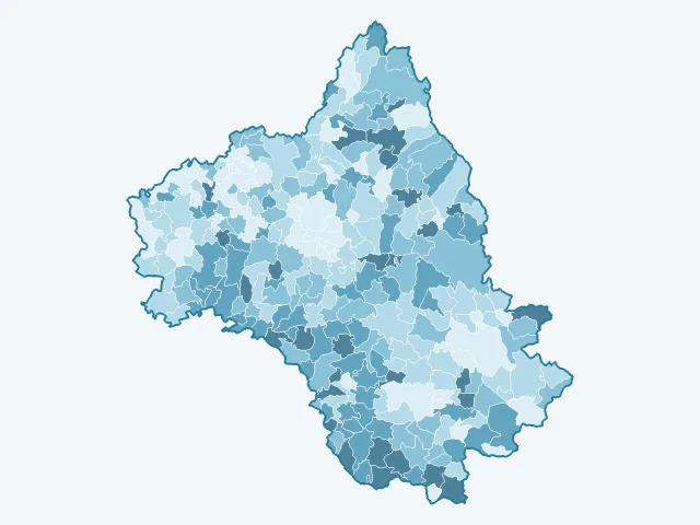 Carte du vote Jean Lassalle dans l'Aveyron (12)