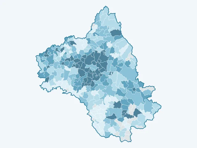 Carte du revenu moyen dans l'Aveyron (12)