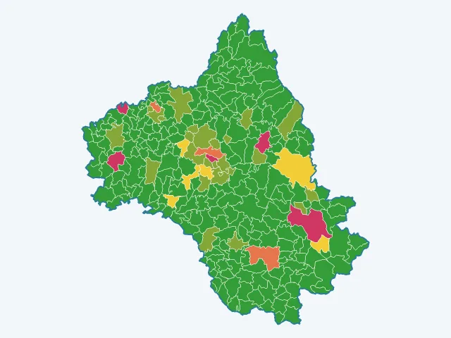 Carte des vols et dégradations dans l'Aveyron (12)