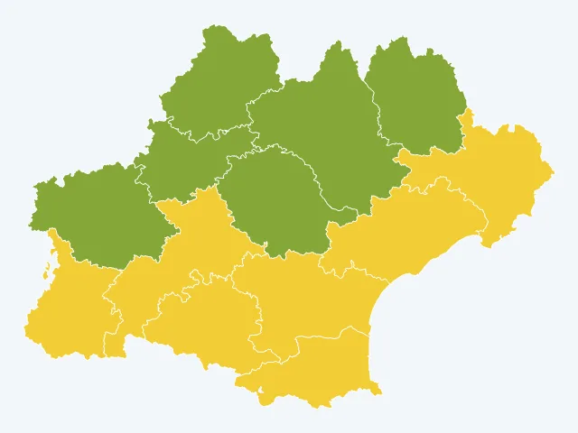 Carte de l'environnement en Occitanie