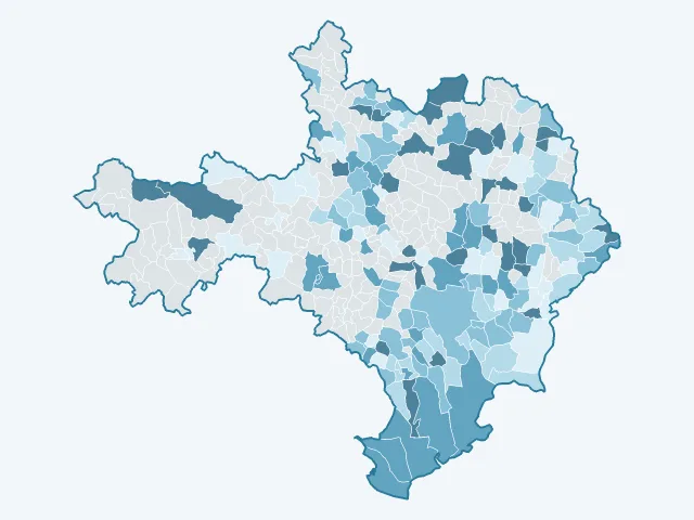 Carte de l'évolution des prix immobiliers dans le Gard (30)