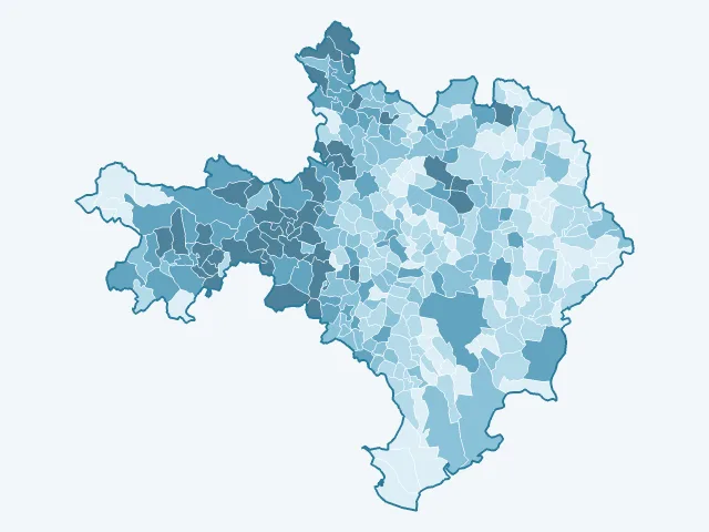 Carte du vote Jean-Luc Mélenchon dans le Gard (30)