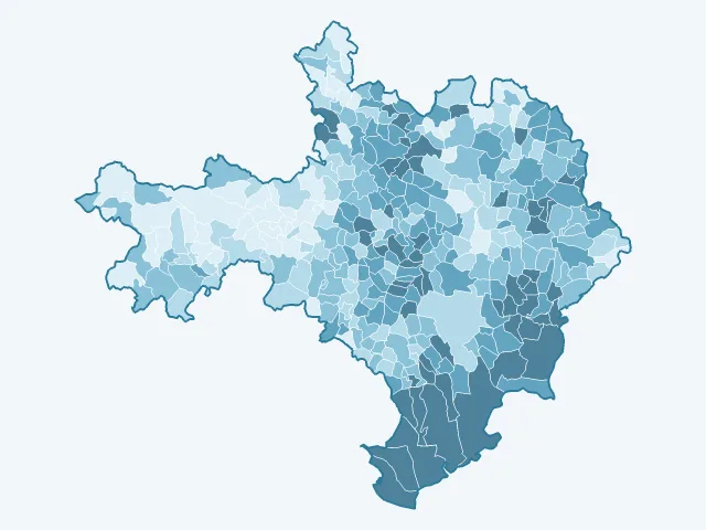 Carte du vote Marine Le Pen dans le Gard (30)