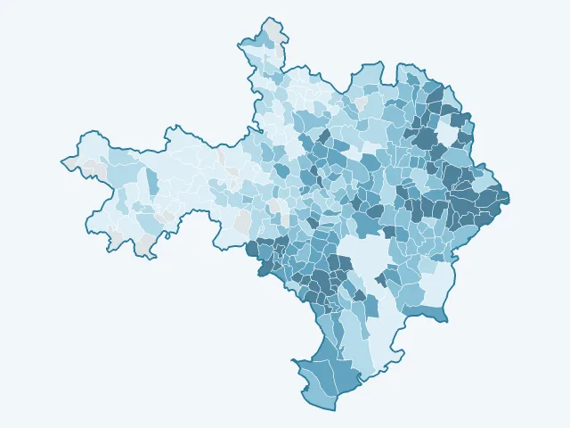 Carte du revenu moyen dans le Gard (30)