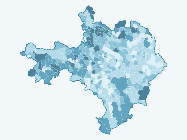 Carte du taux de chômage dans le Gard (30)