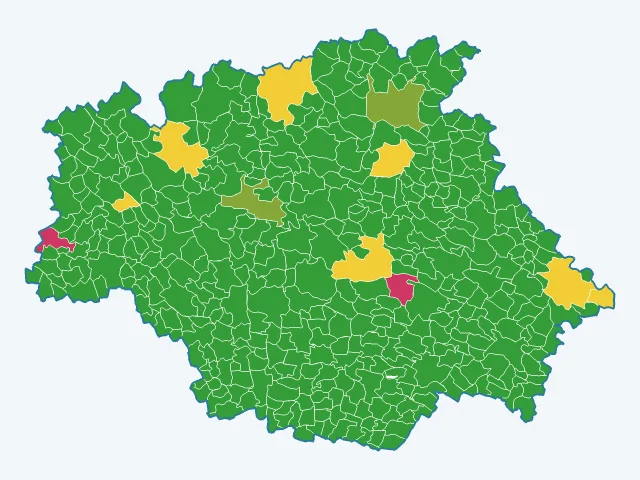 Carte des cambriolages dans le Gers (32)