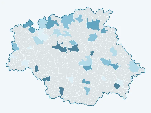 Carte de l'évolution des prix immobiliers dans le Gers (32)