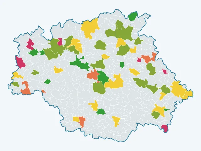 Carte de la satisfaction des habitants dans le Gers (32)