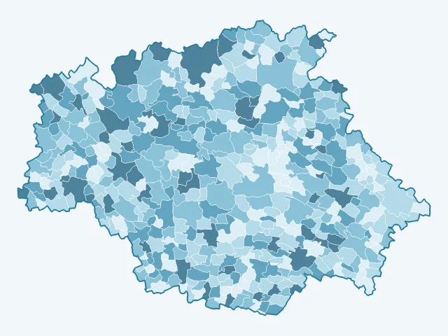 Carte des logements vacants dans le Gers (32)