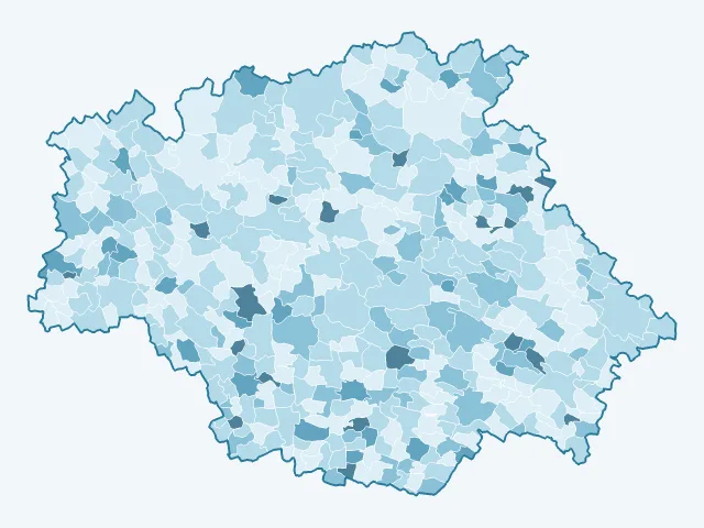 Carte du vote Fabien Roussel dans le Gers (32)