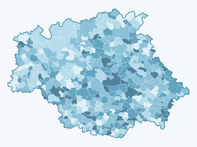Carte du vote Jean-Luc Mélenchon dans le Gers (32)
