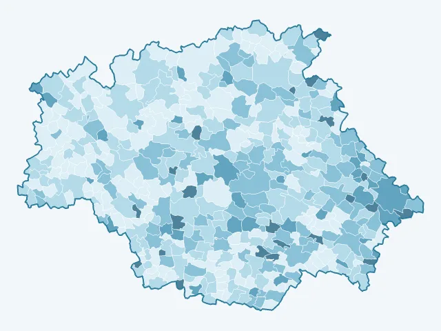 Carte du vote Yannick Jadot dans le Gers (32)