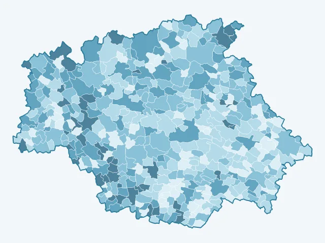 Carte du taux de chômage dans le Gers (32)