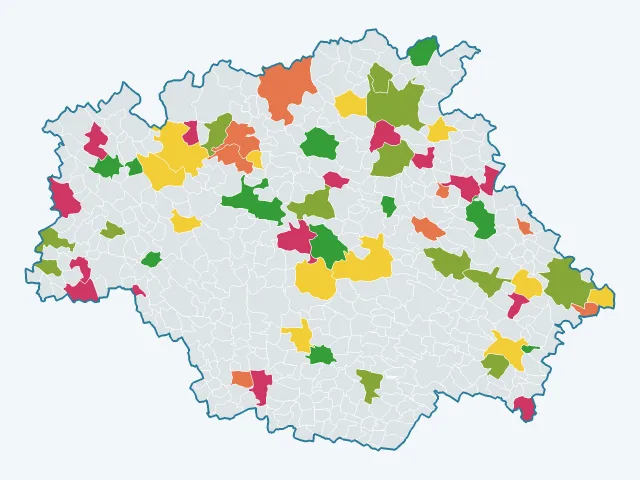 Carte de la vie pratique dans le Gers (32)