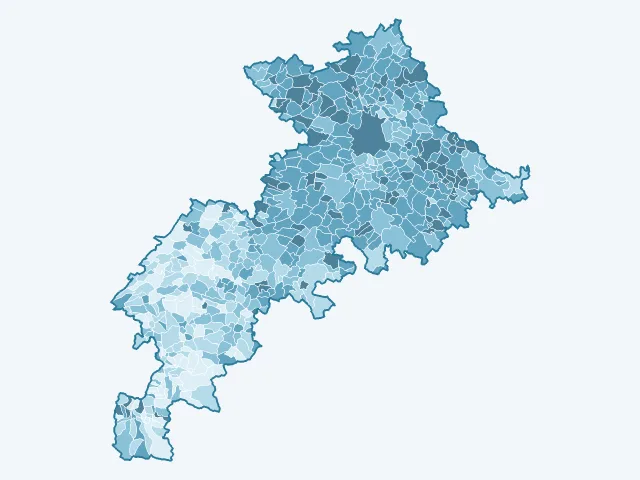Carte de la population active dans la Haute-Garonne (31)