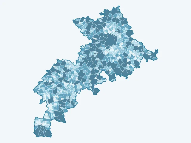 Carte de la superficie dans la Haute-Garonne (31)