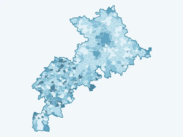 Carte du taux de chômage dans la Haute-Garonne (31)