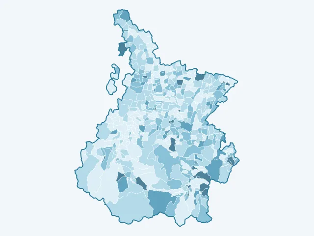 Carte du vote Fabien Roussel dans les Hautes-Pyrénées (65)