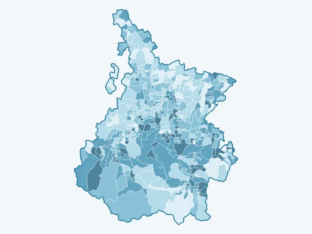 Carte du vote Jean-Luc Mélenchon dans les Hautes-Pyrénées (65)