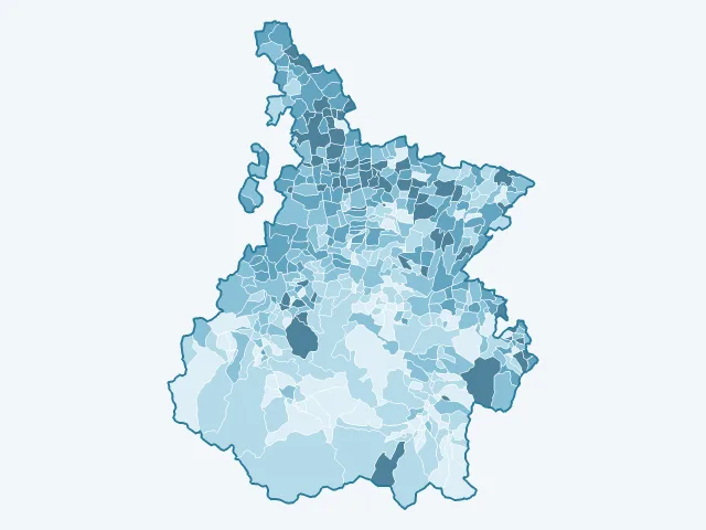 Carte du vote Marine Le Pen dans les Hautes-Pyrénées (65)