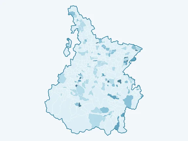 Carte du vote Nathalie Arthaud dans les Hautes-Pyrénées (65)