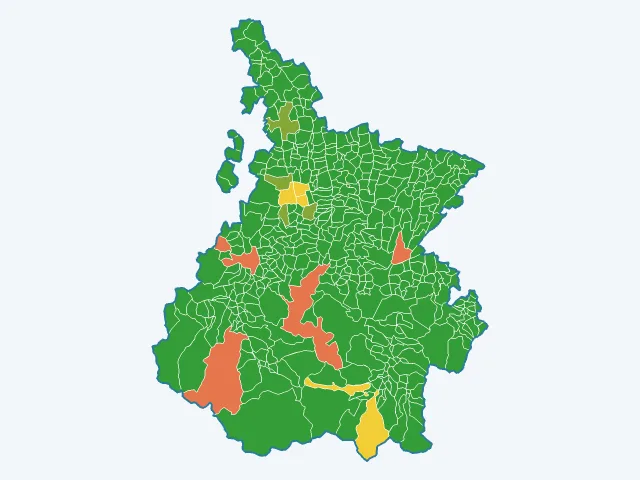 Carte de l'indice de tranquillité dans les Hautes-Pyrénées (65)