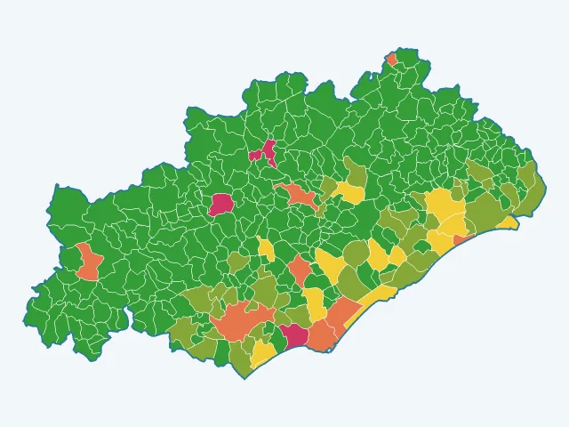 Carte des agressions physiques et sexuelles dans l'Hérault (34)