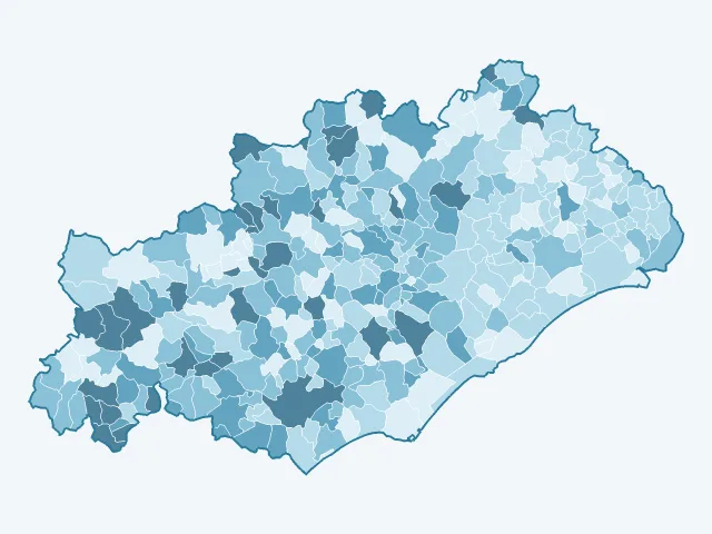 Carte des logements vacants dans l'Hérault (34)