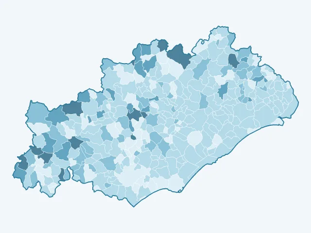 Carte du vote Anne Hidalgo dans l'Hérault (34)
