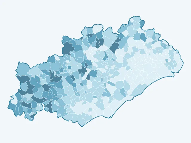 Carte du vote Jean Lassalle dans l'Hérault (34)