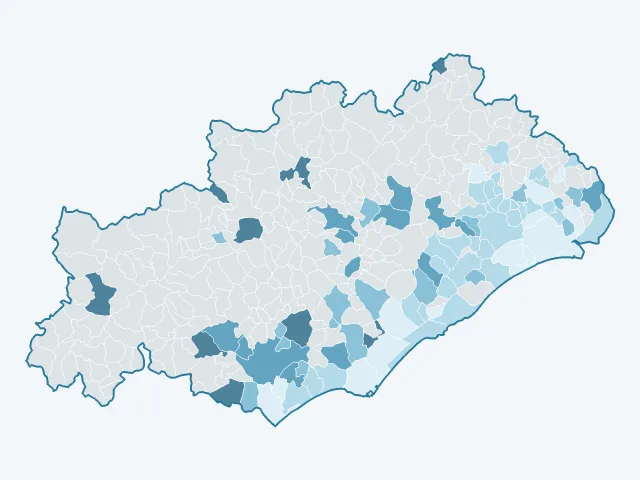 Carte du rendement locatif dans l'Hérault (34)