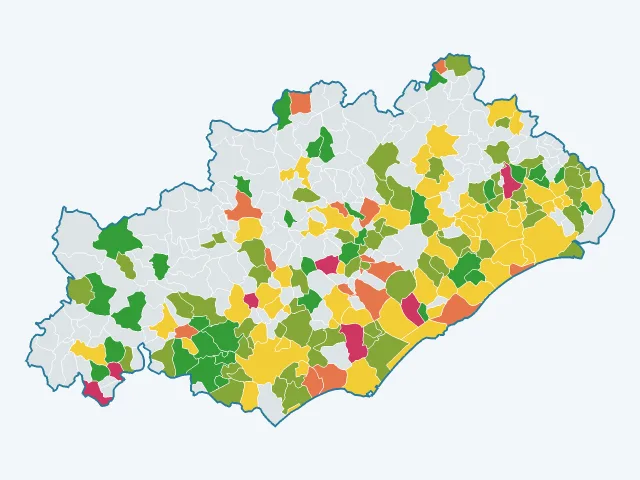 Carte du sentiment de sécurité dans l'Hérault (34)