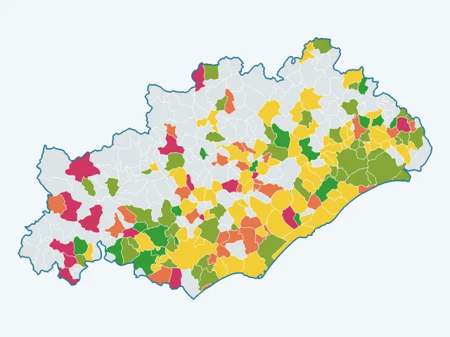 Carte de la vie pratique dans l'Hérault (34)