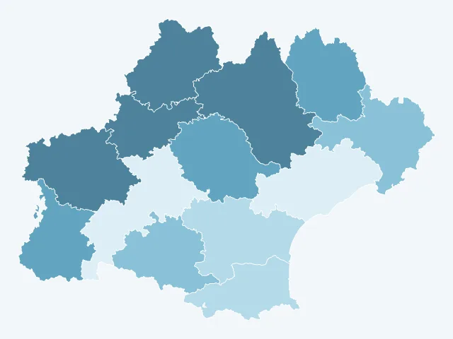 Carte des logements vacants en Occitanie