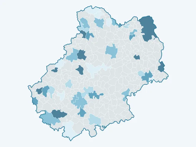 Carte de l'évolution des prix immobiliers dans le Lot (46)