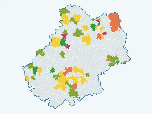 Carte de la satisfaction des habitants dans le Lot (46)