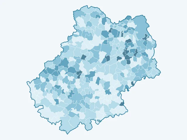 Carte du vote Anne Hidalgo dans le Lot (46)
