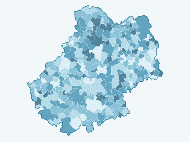 Carte du vote Emmanuel Macron dans le Lot (46)