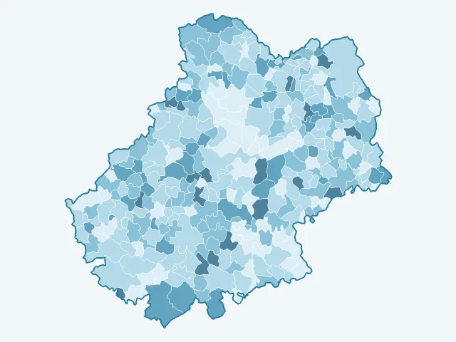 Carte du vote Fabien Roussel dans le Lot (46)
