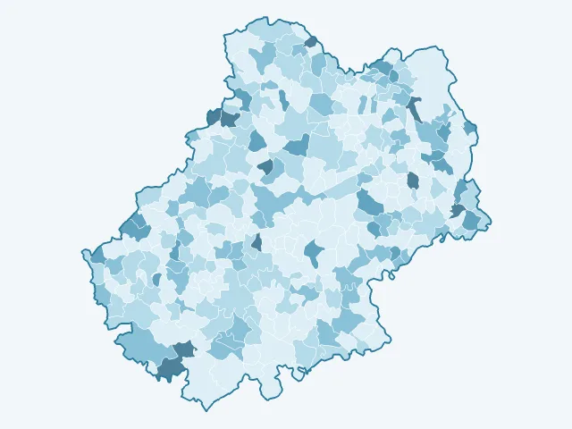 Carte du vote Nathalie Arthaud dans le Lot (46)