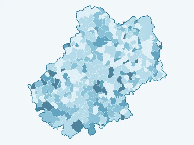 Carte du vote Nicolas Dupont-Aignan dans le Lot (46)