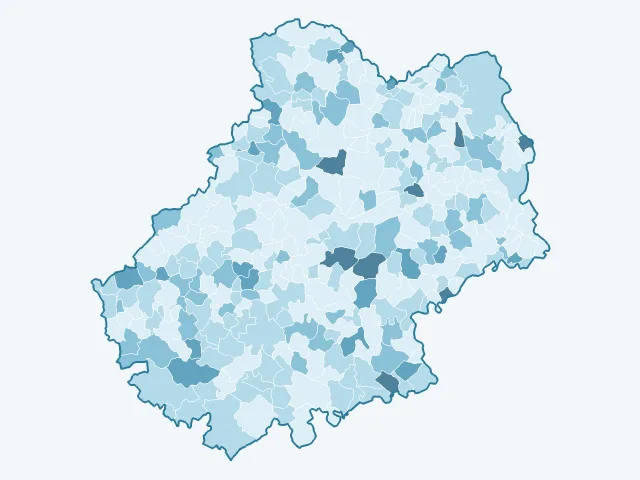 Carte du vote Philippe Poutou dans le Lot (46)