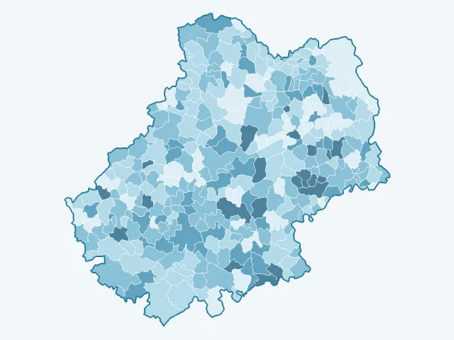 Carte du vote Yannick Jadot dans le Lot (46)