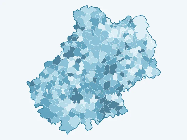 Carte du taux de chômage dans le Lot (46)