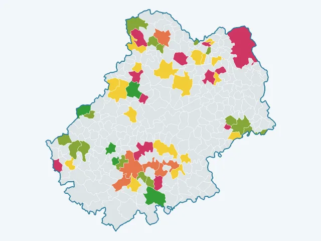 Carte de la vie pratique dans le Lot (46)