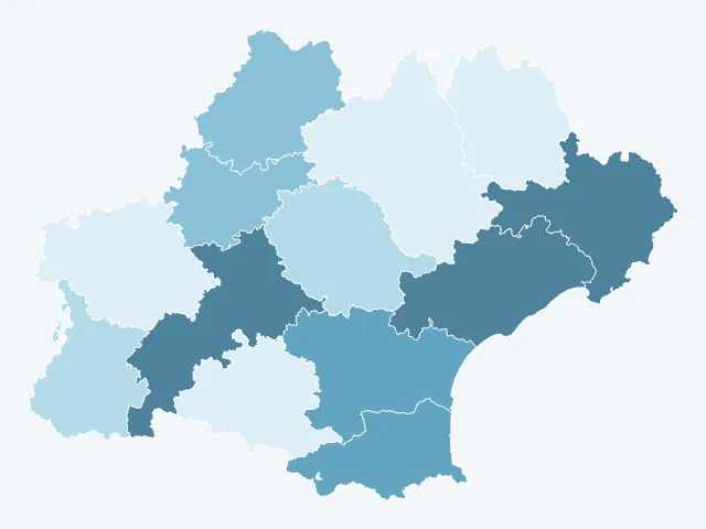 Carte des loyers en Occitanie
