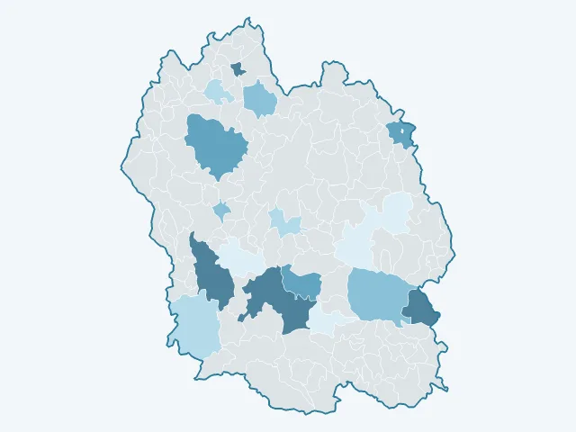 Carte de l'évolution des prix immobiliers dans la Lozère (48)